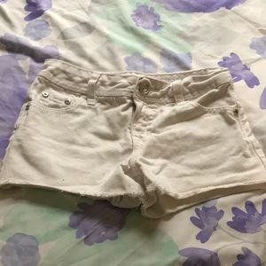 justice girls white shorts